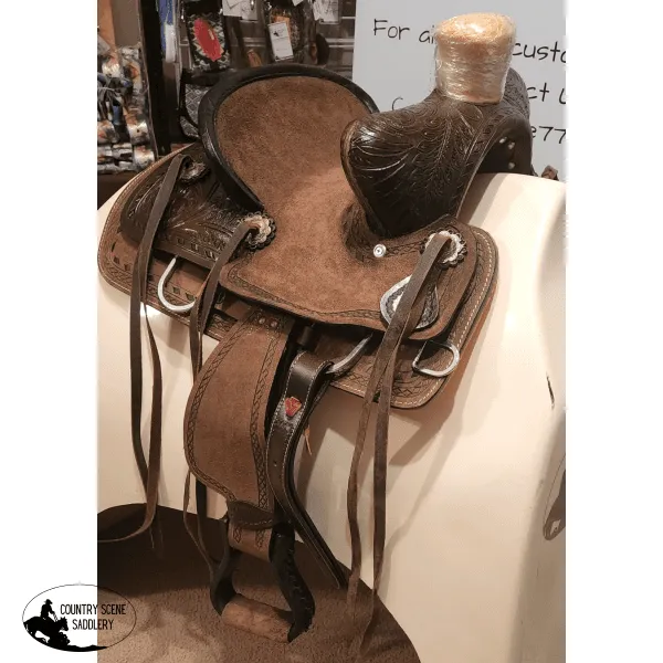 10" Double T  Youth hard seat bear trap style saddle.