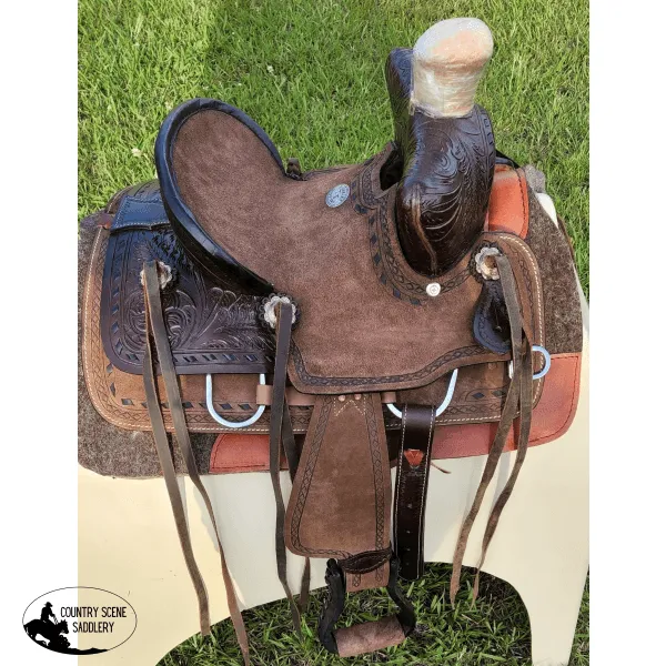 10" Double T  Youth hard seat bear trap style saddle.