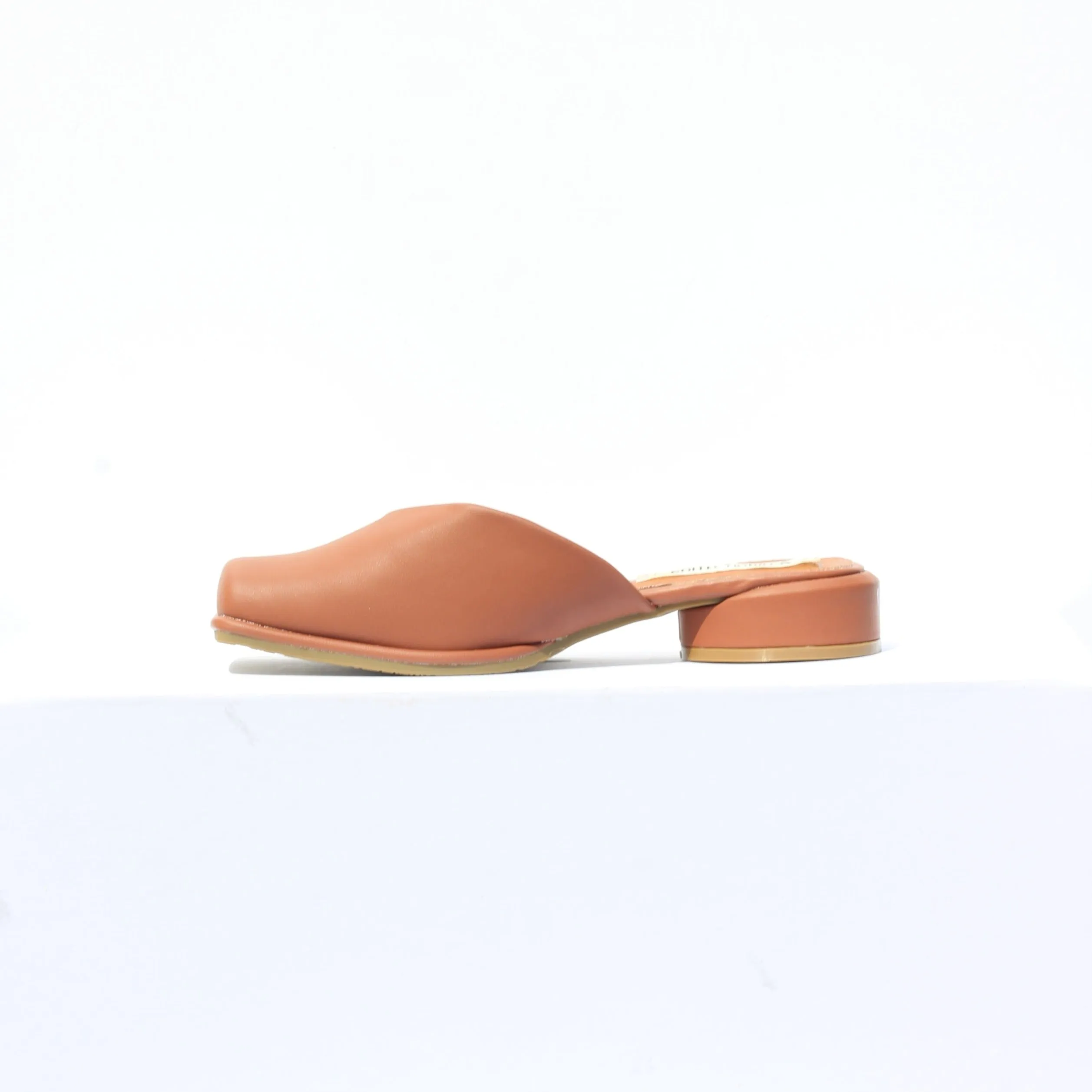 ALBA, Terracotta Square Toe Mules