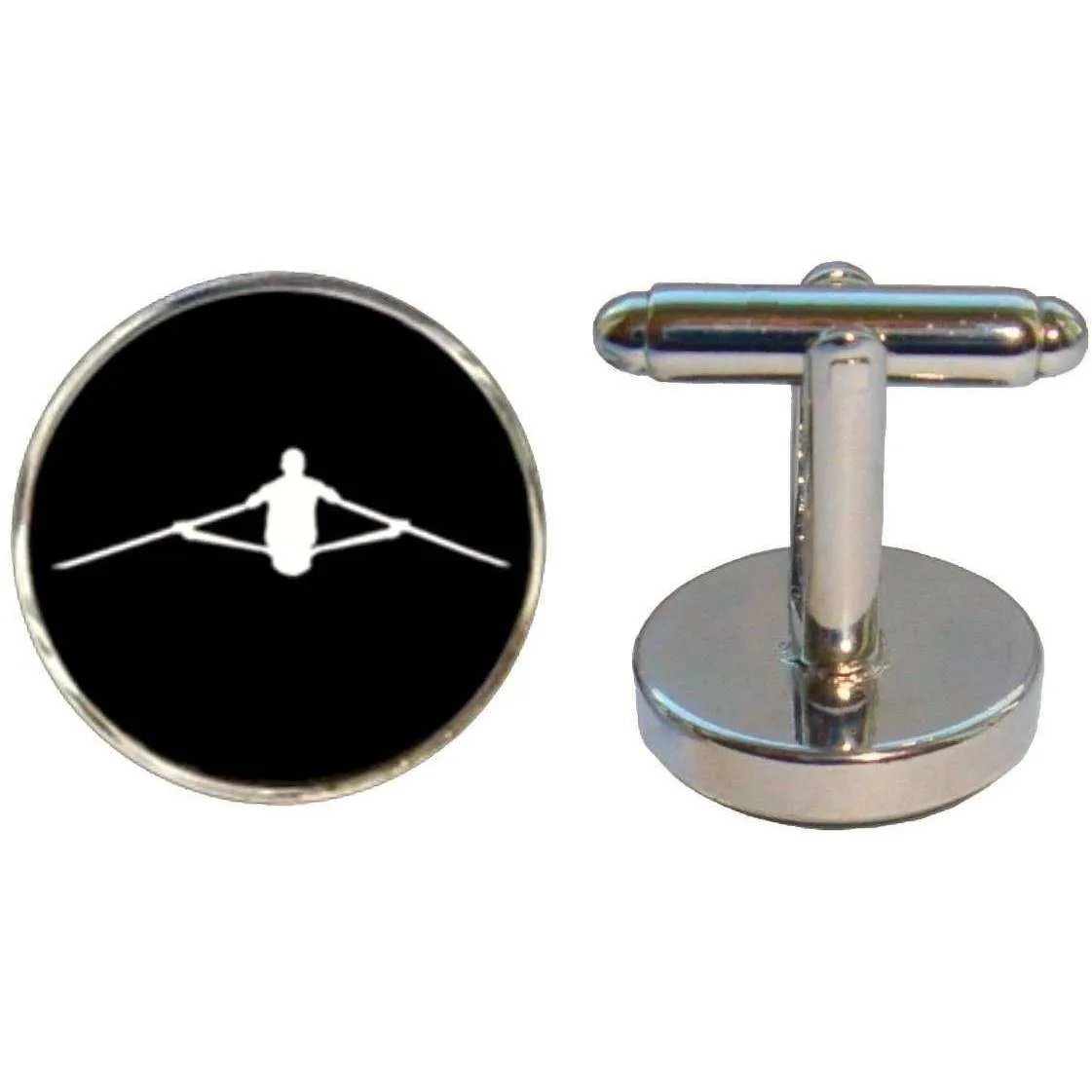 Bassin and Brown Rower Cufflinks - Black/White