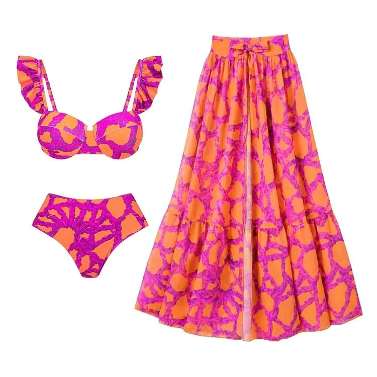 Beach Vacation Three-piece Women’s Swimsuit