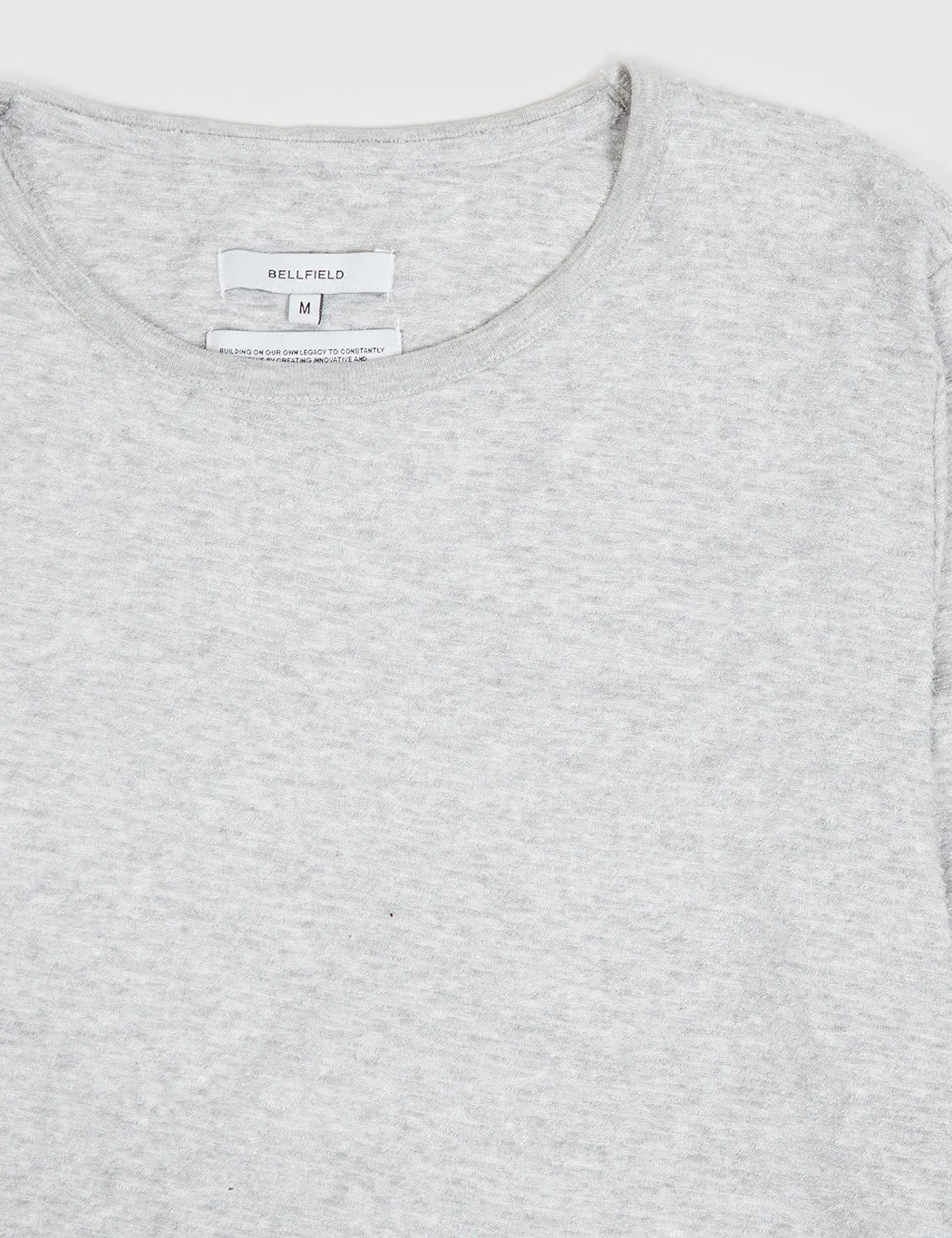 Bellfield Glendale Long Sleeve T-Shirt - Light Grey