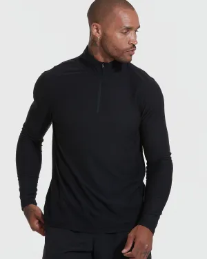 Black Active Quarter Zip Shirt