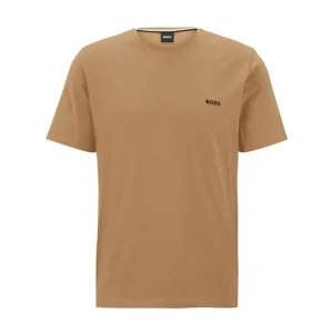 BOSS Embroidered Logo Beige T-Shirt