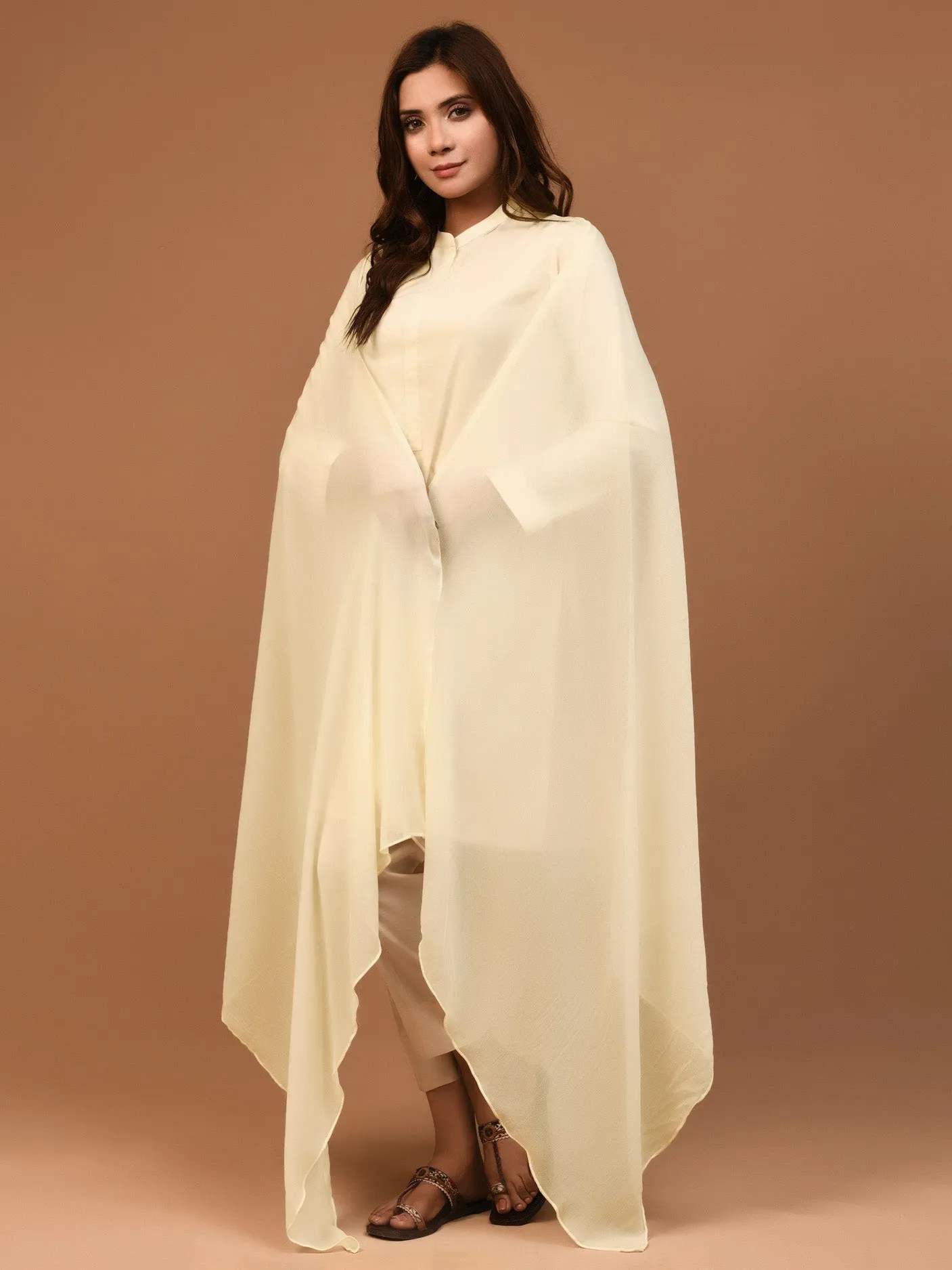 Chiffon Dupatta - Off White