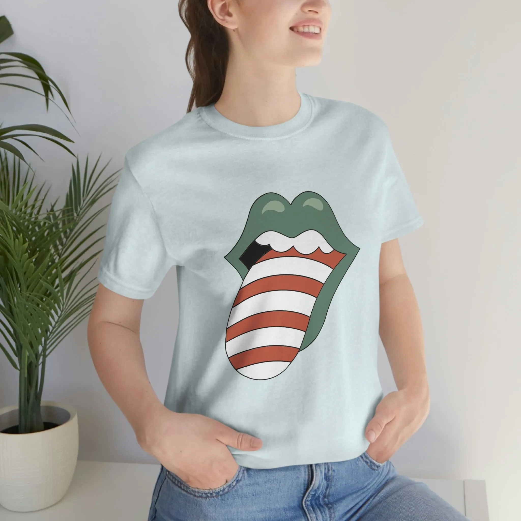 Christmas Tongue T-shirt Women's Unisex Jersey Short Sleeve Tee