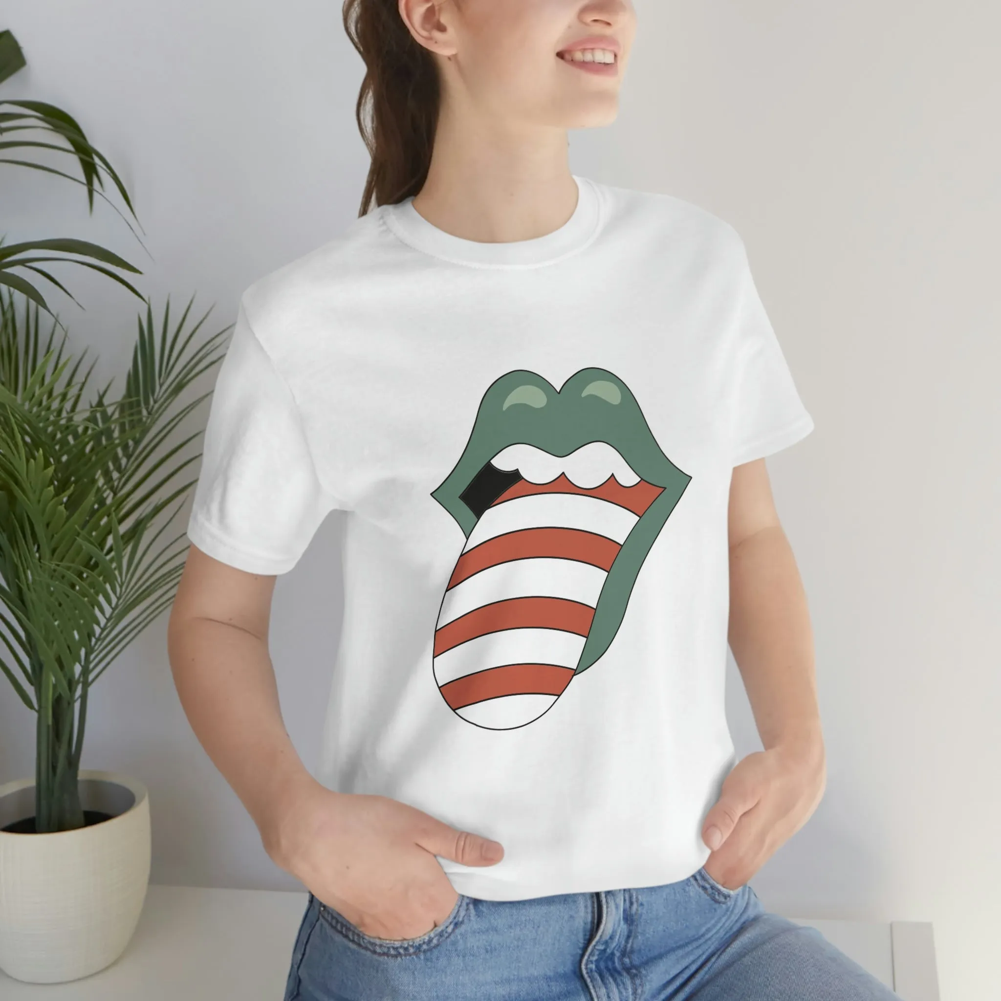 Christmas Tongue T-shirt Women's Unisex Jersey Short Sleeve Tee