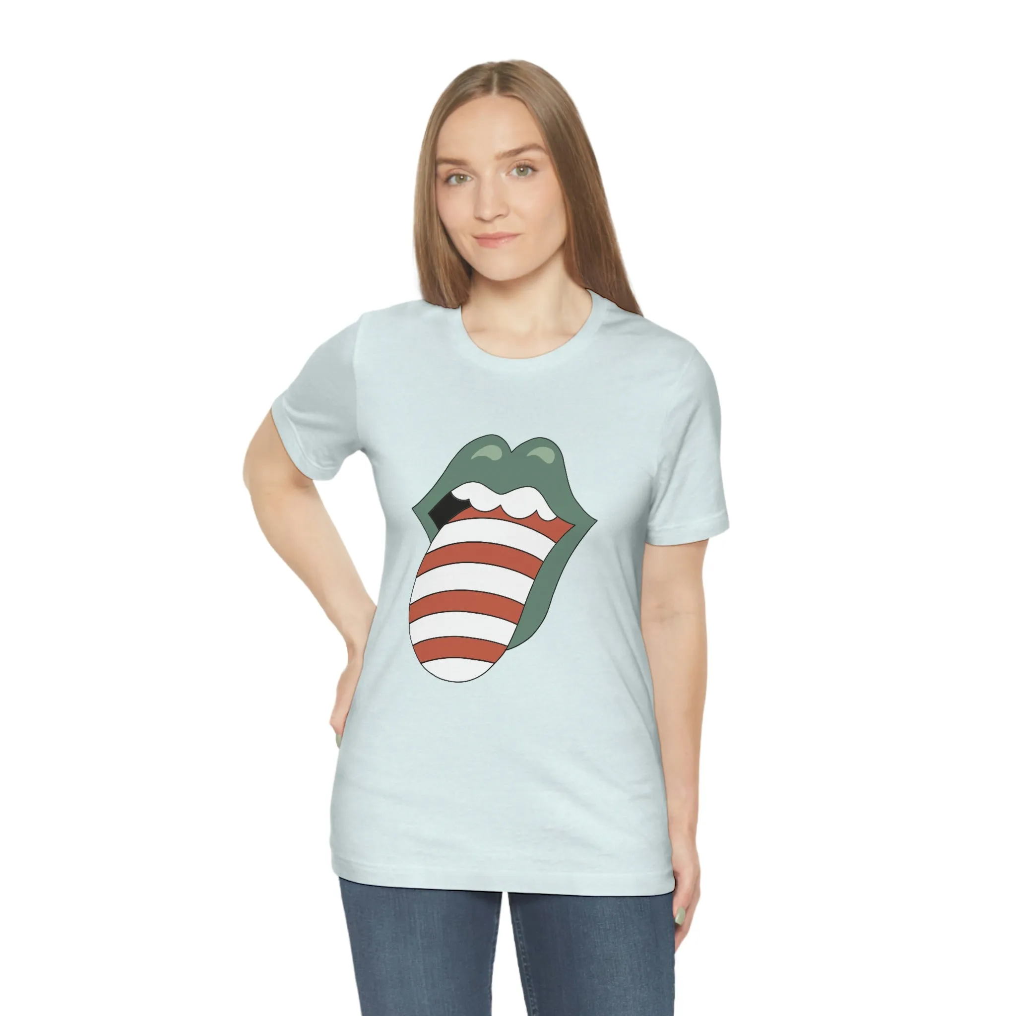 Christmas Tongue T-shirt Women's Unisex Jersey Short Sleeve Tee