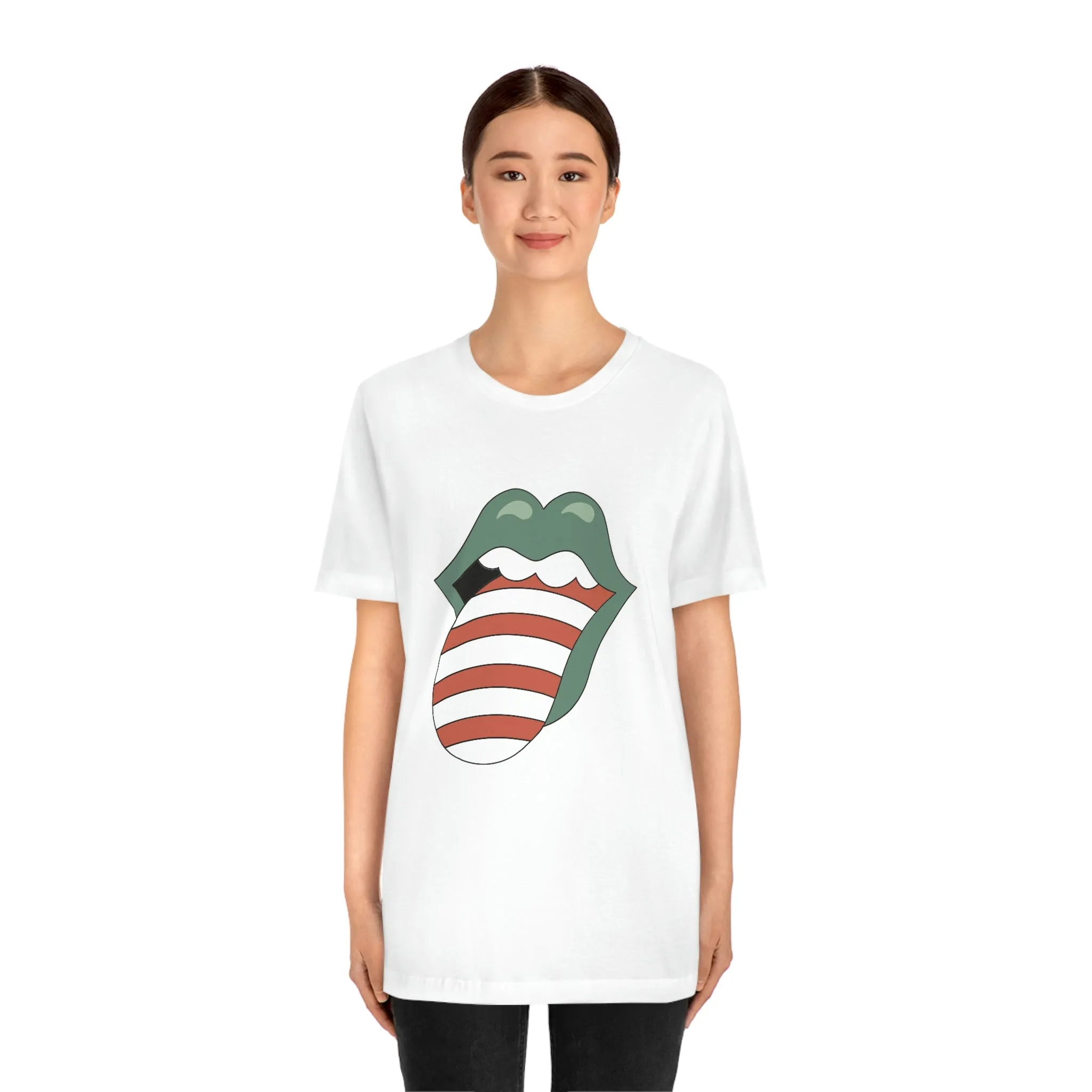 Christmas Tongue T-shirt Women's Unisex Jersey Short Sleeve Tee