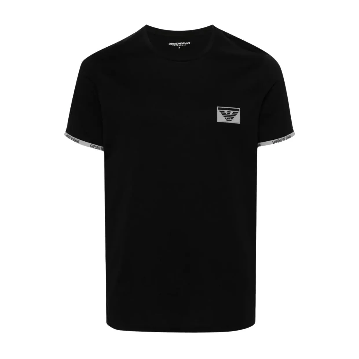 Emporio Armani Bodywear Logo Patch Black T-Shirt