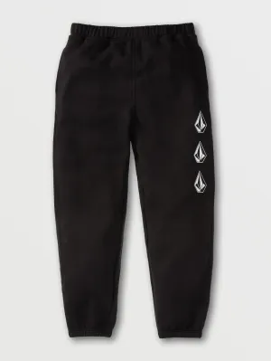 Iconic Stone Fleece Pants - Black