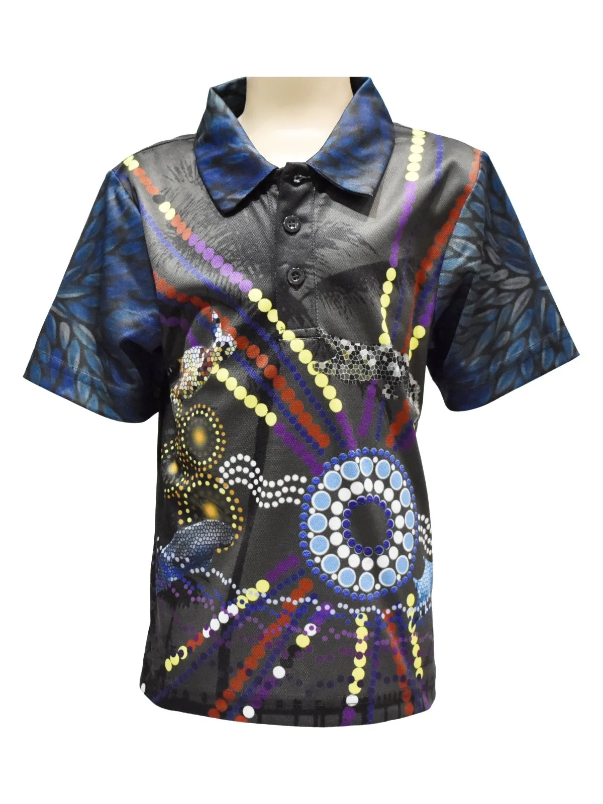 Kids Short Sleeve Fishing Shirts - Indie Blue