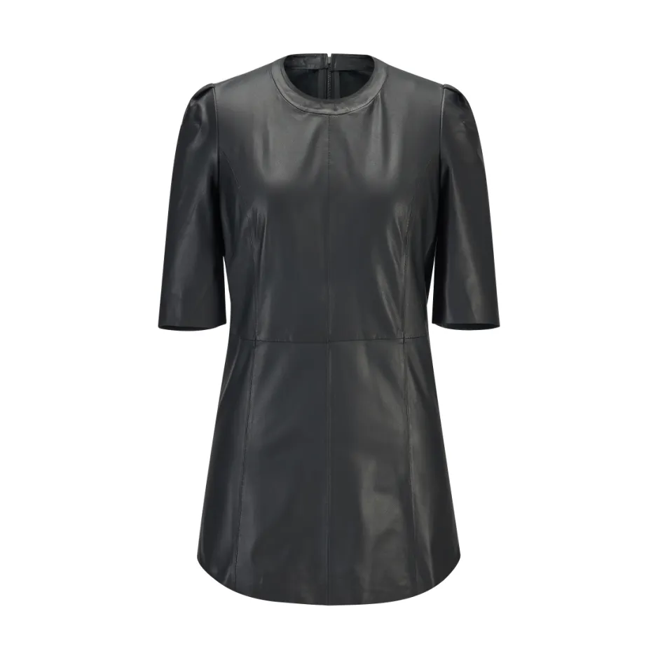 Leather Blouse LEA21BL51 Black