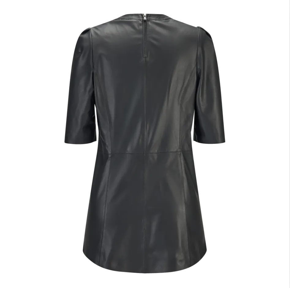 Leather Blouse LEA21BL51 Black