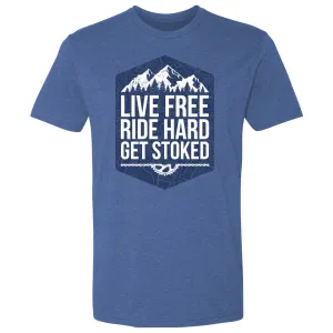 Live Free Men's Shirt (Heather Cool Blue)