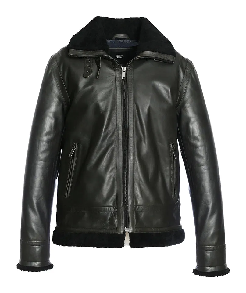 Men's Carlo Aviator Leather Jacket