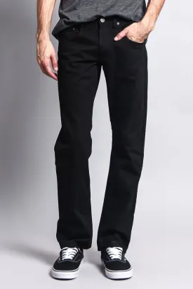 Men's Slim Fit Colored Denim Jeans (Black)