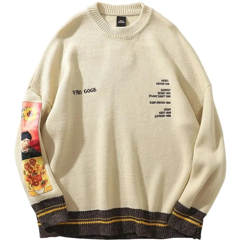 Retro Van Gogh Knitted Sweater