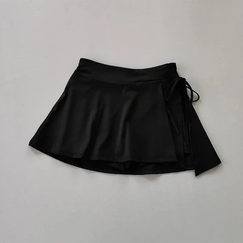 Sports Yoga Skirt Badminton Tennis Skirt Pants Half-body Quick Drying Pocket Skirt Side Split Strap Skirt Pants For Outwear