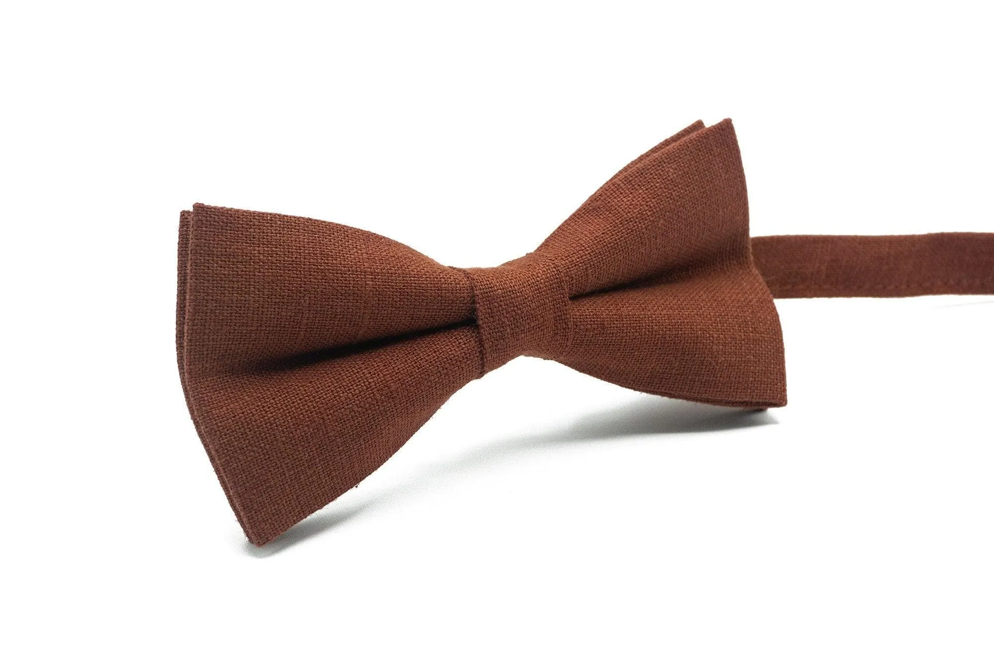 Terracotta Bow Tie with Optional Suspender Available - Enhance Your Style Now